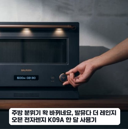 간편식 데우기용으로 써본 발뮤다 더 레인지 K09A 일주일 후기