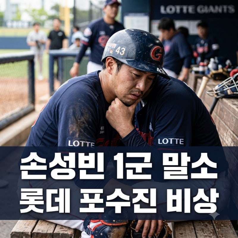 "갑자기 엔트리 제외라니" 롯데 손성빈 1군 말소 유강남 복귀 진짜 이유