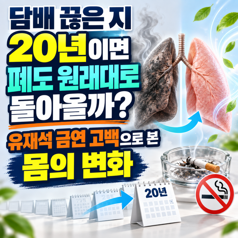 “담배 끊은 지 20년이면 폐도 원래대로 돌아올까?” 유재석 금연 고백으로 본 몸의 변화