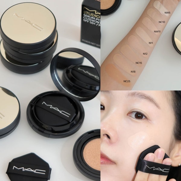 맥 MAC 신상 촉촉한 세럼광 쿠션 스튜디오 래디언스 쿠션 추천 + 8컬러 호수 비교