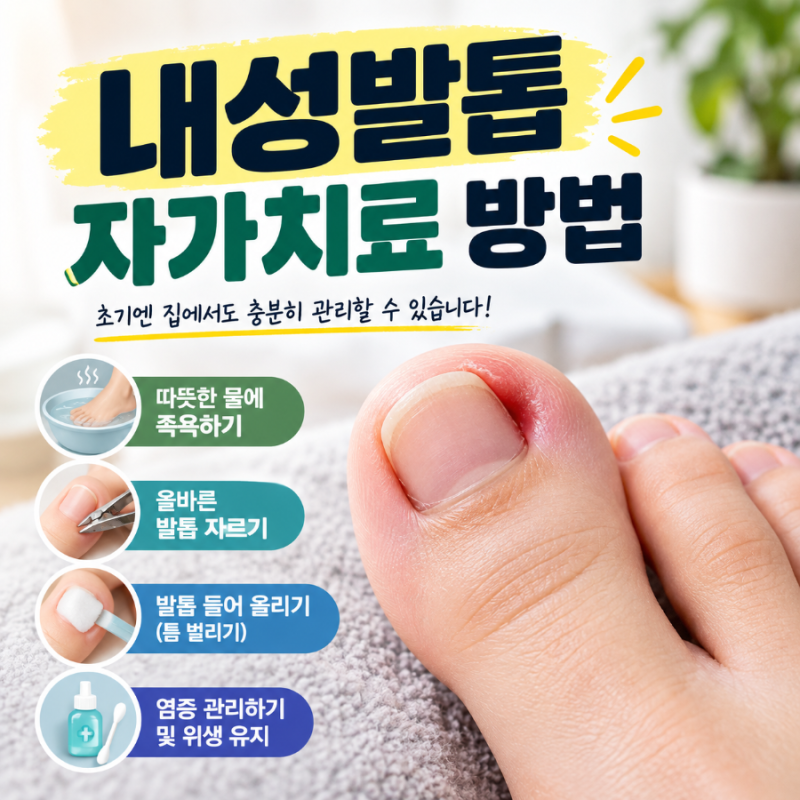 내성발톱 자가치료 방법, 집에서 시작하는 단계별 처방