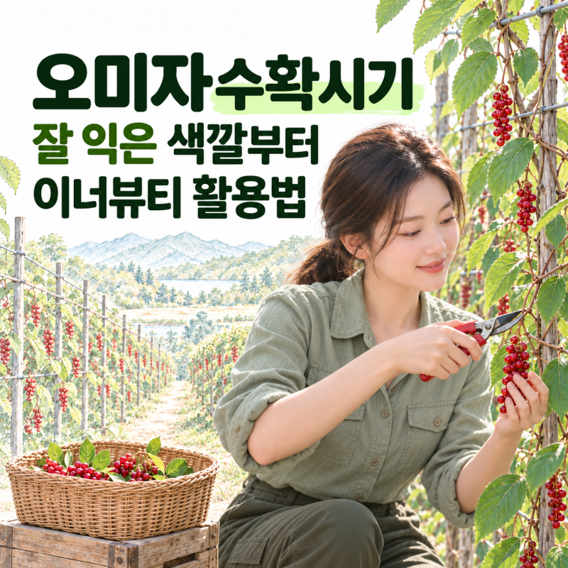 오미자수확시기 언제일까? 잘 익은 색깔부터 세척·보관, 이너뷰티 활용법