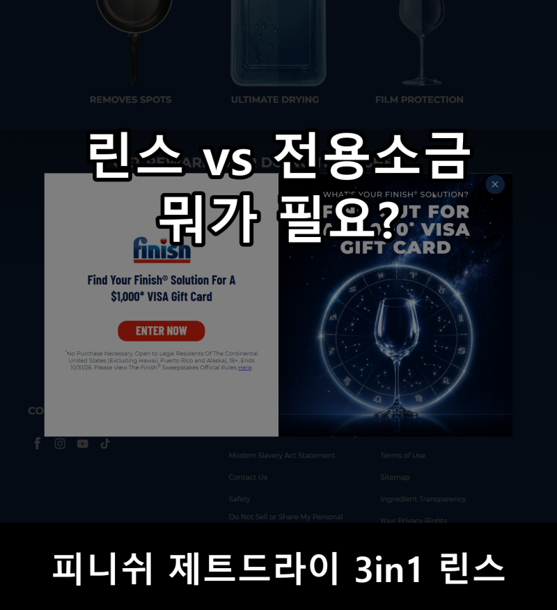 추석 설거지 전 식기세척기 린스, 전용소금은 진짜 필요할까