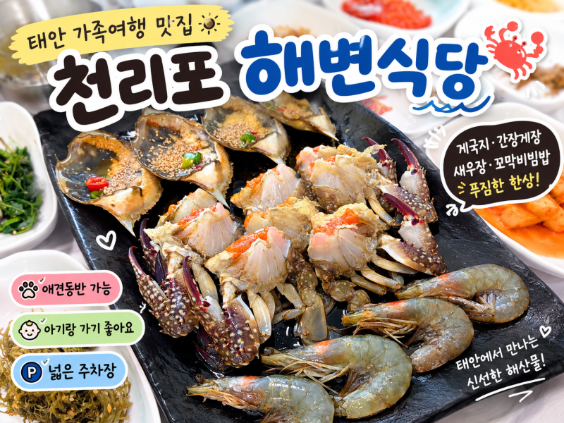 태안 아이와 애견동반 가능한 맛집, 천리포 해변식당에서 든든한 한 끼