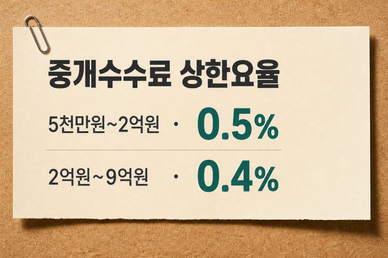 부동산 중개수수료 2026, 상한요율표와 계산법