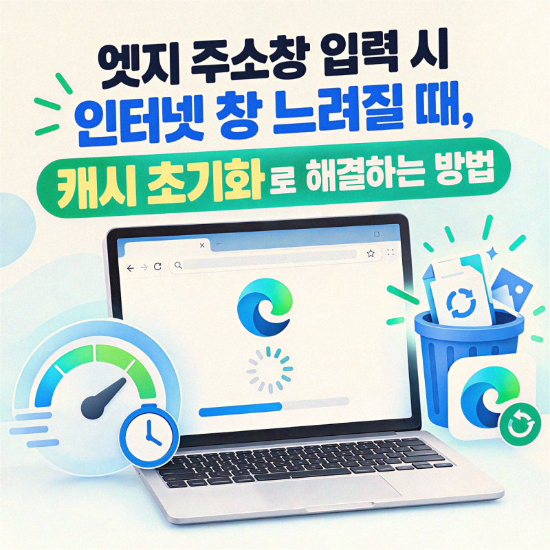 엣지 주소창에 입력 시 느려질 때 캐시 초기화, 효율적으로 준비하기