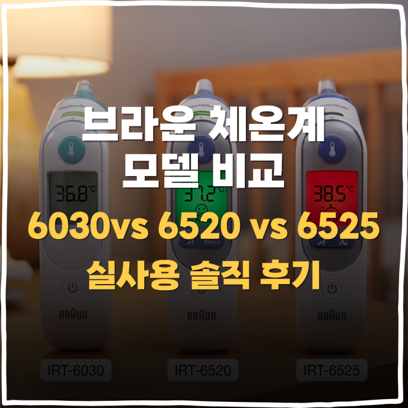 브라운 체온계 비교 IRT-6030 vs 6520 vs 6525 차이점 총정리
