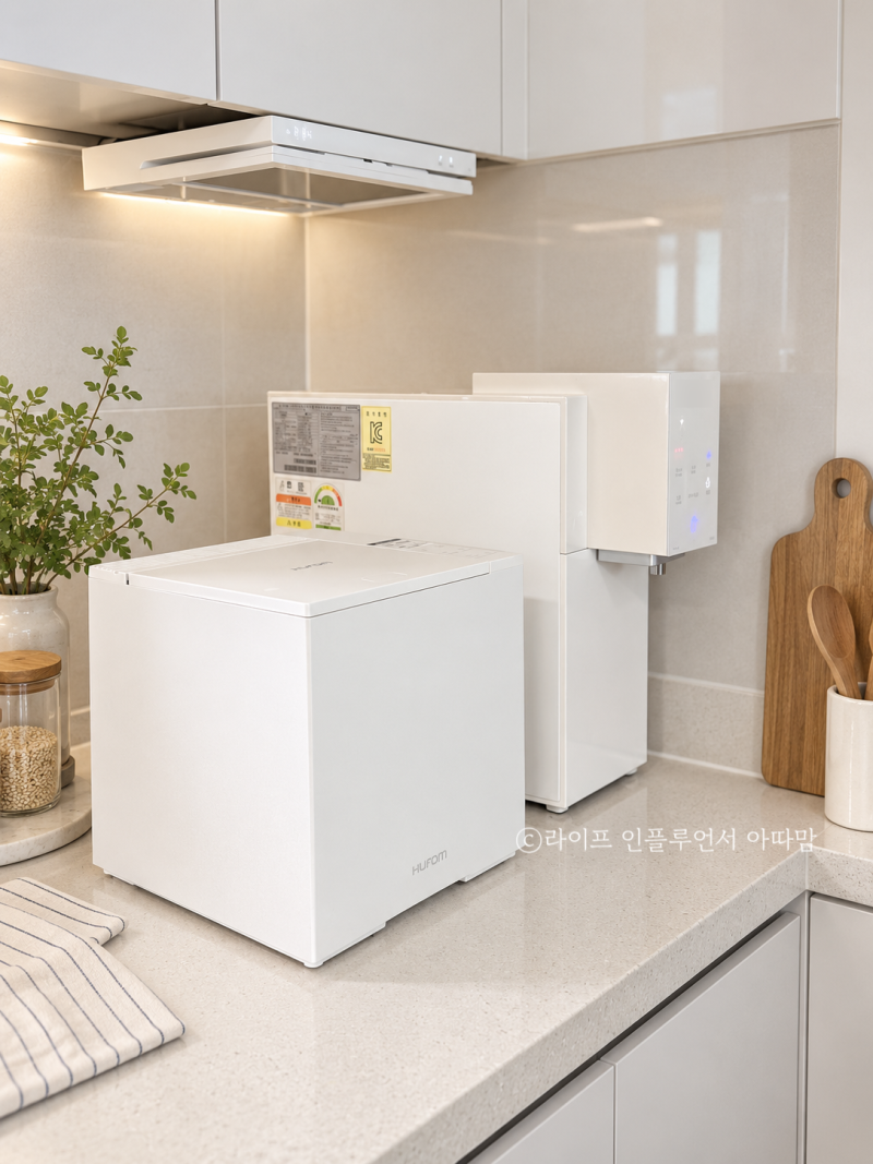 여름철 필수 소형가전 싱크대 음식물처리기 휴롬 음식물쓰레기통 고민 해결