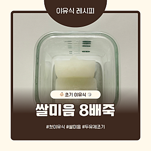 [초기 이유식] 두유제조기로 쌀미음 8배죽 만들기 (준비물, 재료, 소분)