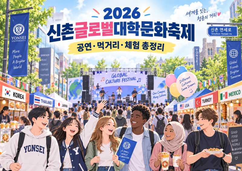 2026 신촌글로벌대학문화축제｜공연 일정·출연가수·세계음식·교통통제 총정리