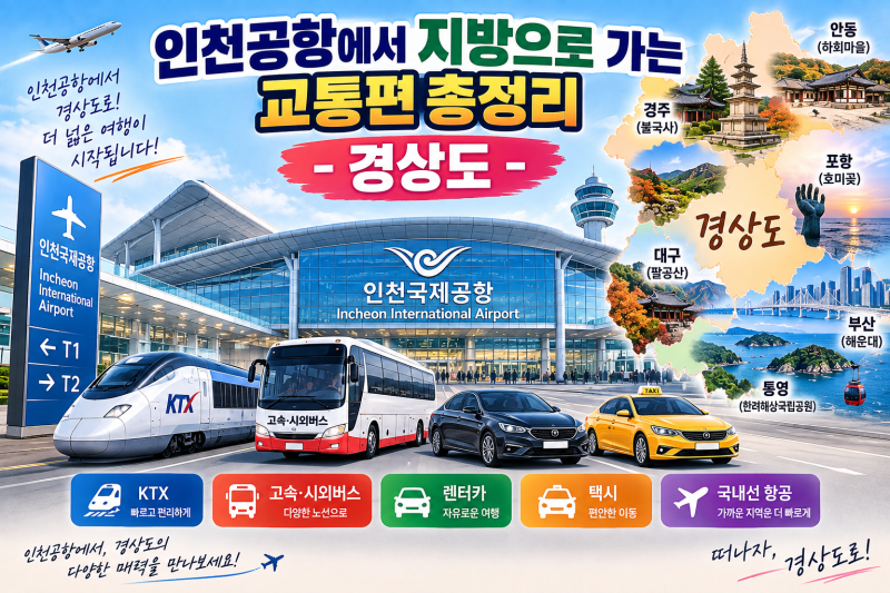인천공항에서 지방으로 가는 교통편 총정리 - 경상도 -