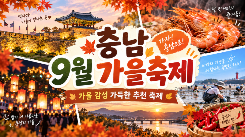 2026 충청남도 가을축제 총정리 9월 10월 충남 가볼만한곳