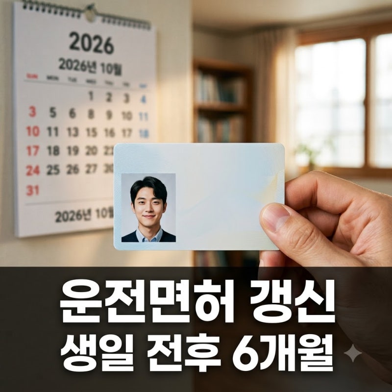 운전면허증 갱신 2026년 최신 정보: 기간, 준비물, 온라인 신청 완벽 가이드