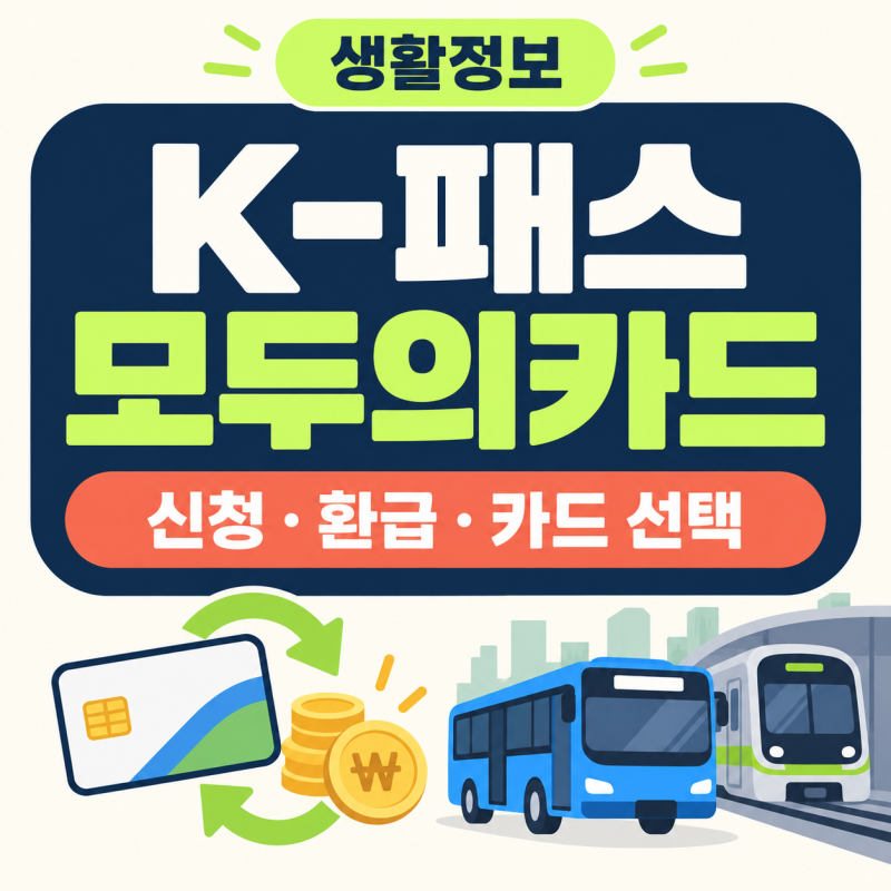 K패스 모두의카드 신청방법｜환급 혜택 및 카드사 선택 팁