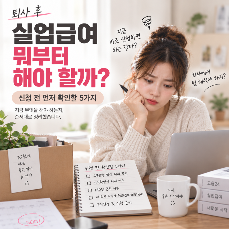 퇴사 후 실업급여 뭐부터 해야 할까? 신청 전 먼저 확인할 5가지