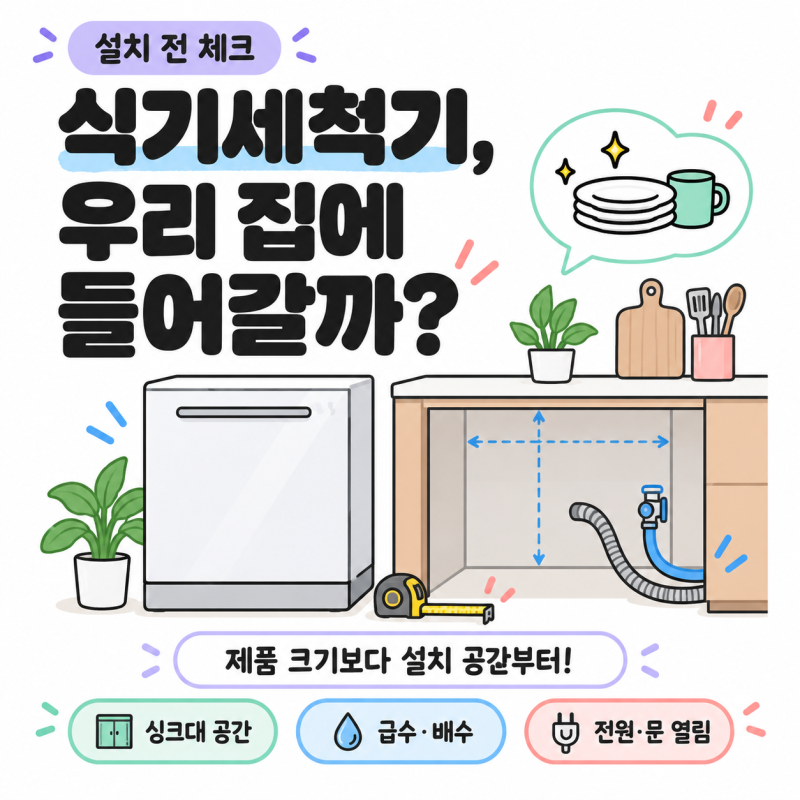 LG 14인용 식기세척기, 우리 집 싱크대에 설치할 수 있을까?