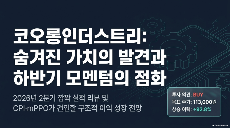 코오롱인더 주가 전망, 2분기 어닝 서프라이즈 이후 CPI필름·mPPO가 바꿀 2026년 실적