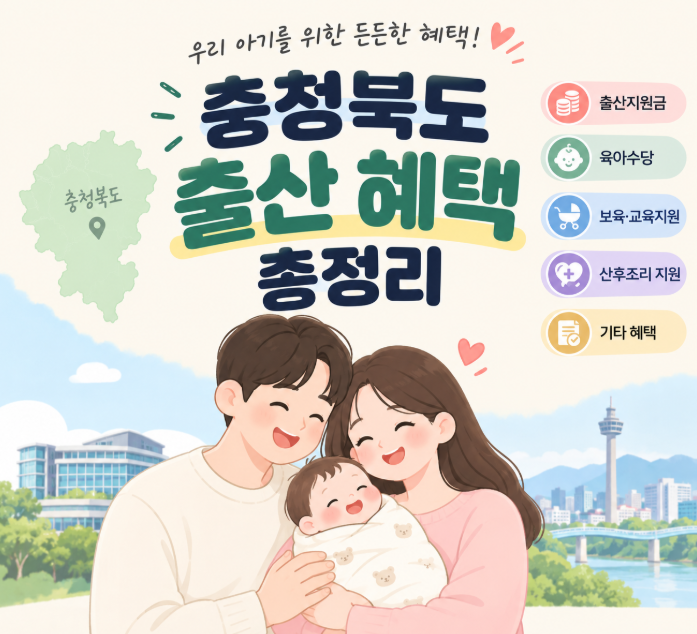 손해 보기 싫은 초보 아빠의 충청북도 청주 출산 혜택 총정리 (2026년)