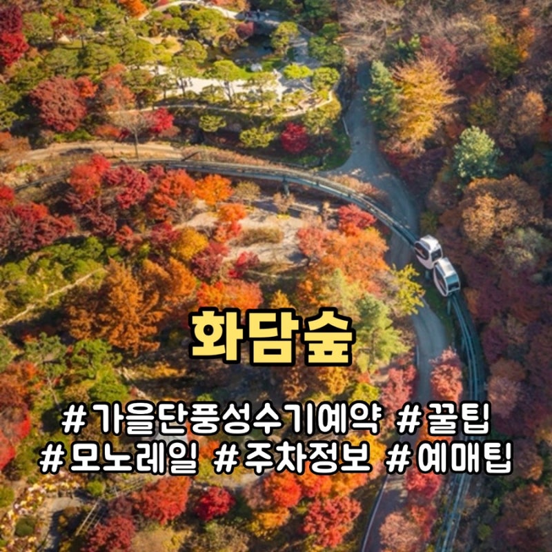 [화담숲 예약] 가을 단풍 모노레일 예매시간 취소표 팁과 주차 정보