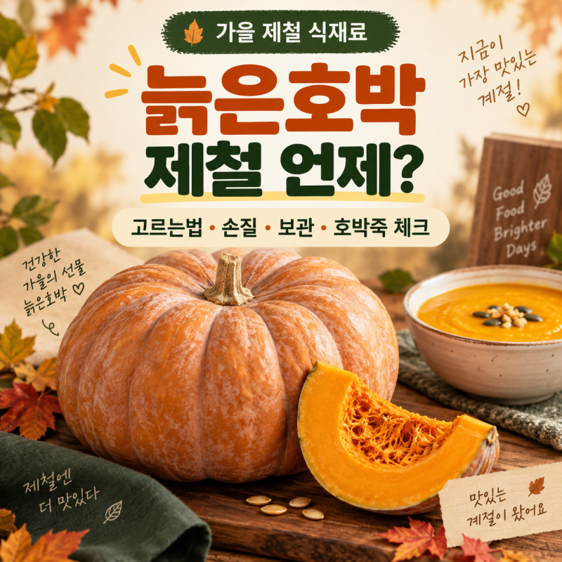 늙은호박 제철 언제? 맛있는 호박 고르는법·손질·보관법·호박죽 만들기 전 체크