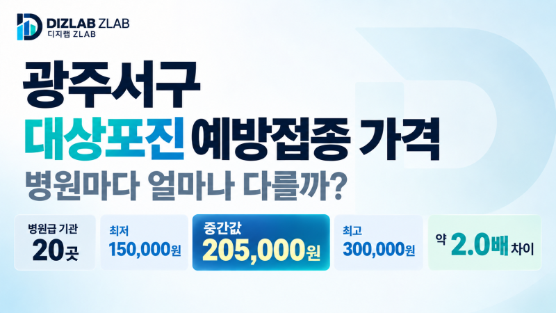 광주서구 대상포진 예방접종 가격 정리 (20곳 기준)