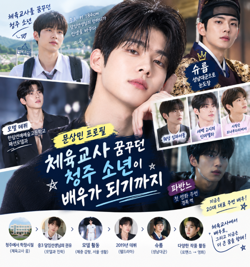 김혜수 극찬한 문상민, 체육교사 꿈 접고 191cm 배우 된 진짜 이유