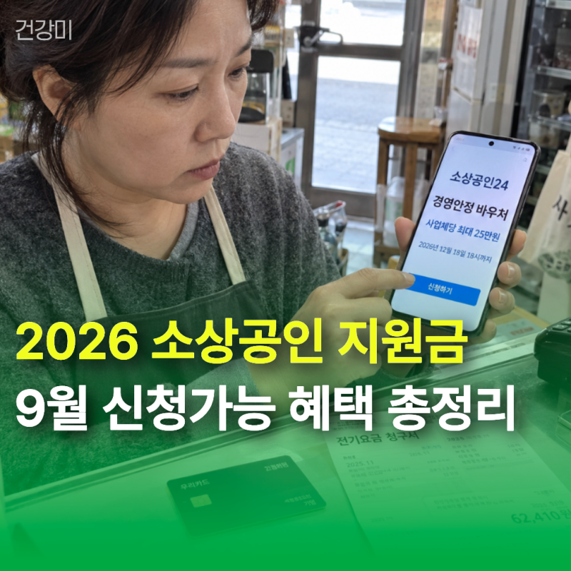 "놓치면 손해?" 2026 소상공인 지원금, 9월 신청가능한 혜택 총정리