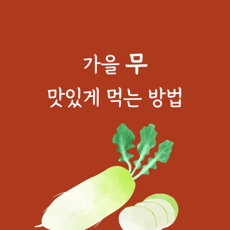 가을 무, 맛있는 이유