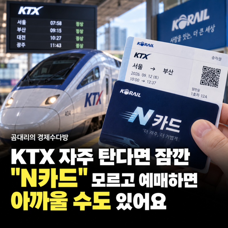 KTX 자주 탄다면 잠깐 "N카드" 모르고 예매하면 아까울 수도 있어요