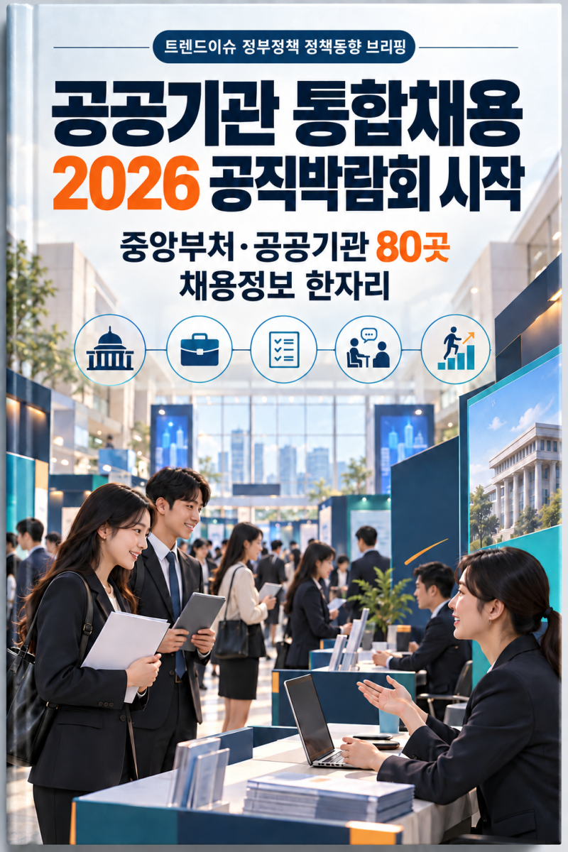 공공기관 통합채용 2026 공직박람회 시작｜중앙부처·공공기관 80곳 채용정보 한자리
