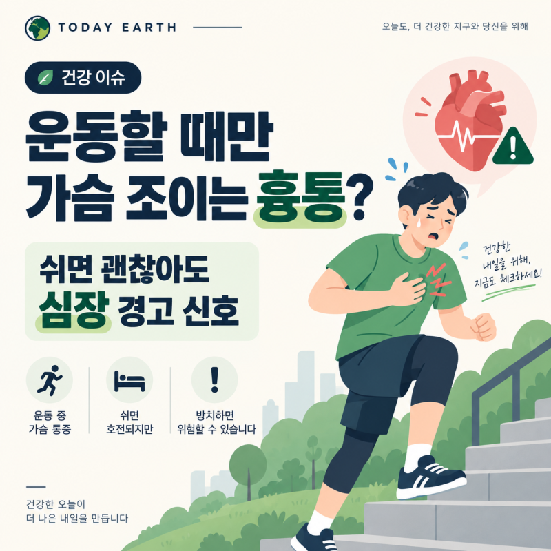 운동할 때만 가슴 조이는 흉통, 쉬면 괜찮아도 위험한 이유｜협심증·심근경색 경고 신호