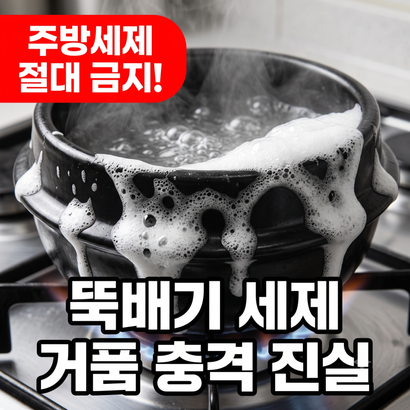 퐁퐁으로 닦았다간 세제 다 먹습니다! 뚝배기 주방세제 위험 및 쌀뜨물 세척법 총정리