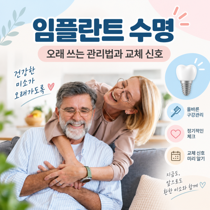 진해임플란트 수명은 얼마나 될까? 오래 쓰는 관리법과 교체 신호