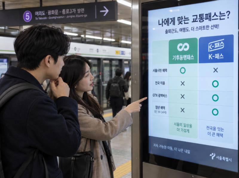 기후동행패스 vs K-패스 차이｜나는 어떤 게 더 이득일까?