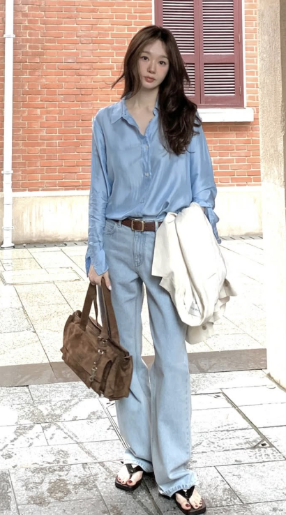 “간절기 코디 이렇게 쉬웠나?” 강민경 사복에서 찾은 정답