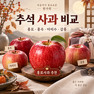 추석 사과 뭐가 좋을까? 홍로·홍옥·아리수·감홍·청송사과 차이와 추천
