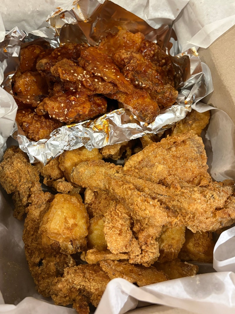 제주 치킨 맛집 감자튀김 추가 필수 튀김옷이 얇고 바삭한 이도통닭 신제주점 포장후기