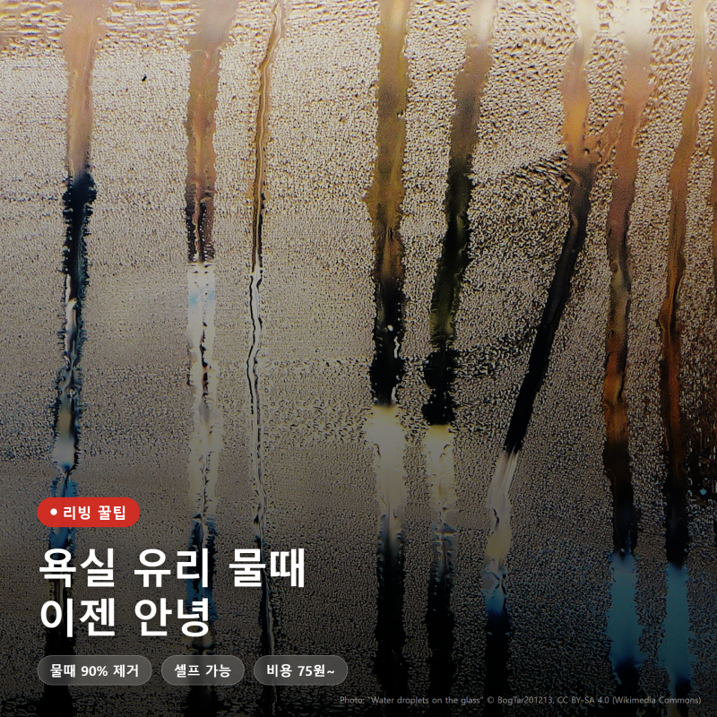 욕실 유리, 이걸로 다 없앴습니다 (물때 제거 방법)