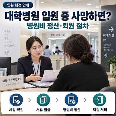 대학병원 입원 중 사망하면 퇴원 처리는 어떻게 하나요?｜병원비 정산·퇴원 절차
