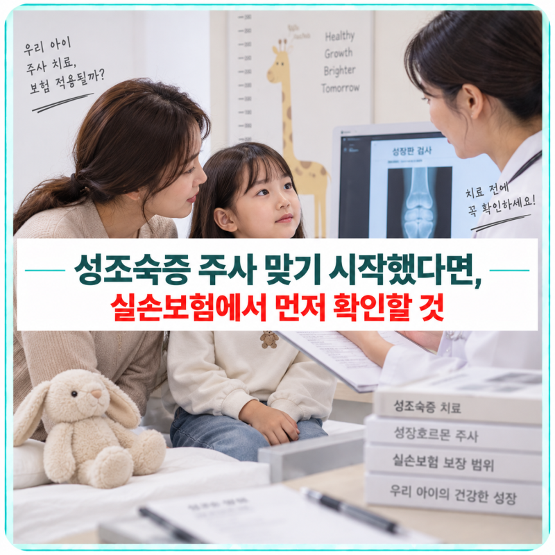성조숙증 주사 맞기 시작했다면, 실손보험에서 먼저 확인할 것은?