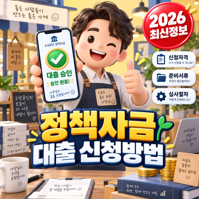 자영업자가 놓치면 최대 1억 날리는 2026 소상공인 정책자금, 2%대 금리 잡는 신청일