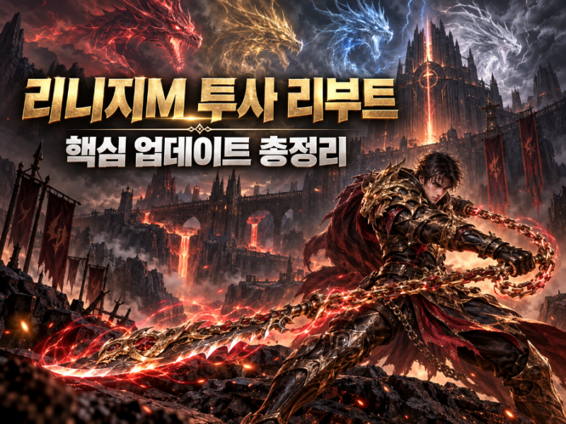 리니지M 투사 리부트 업데이트 총정리 4칸 체인소드부터 다중 그랩·아우라키아·아수라 개선....