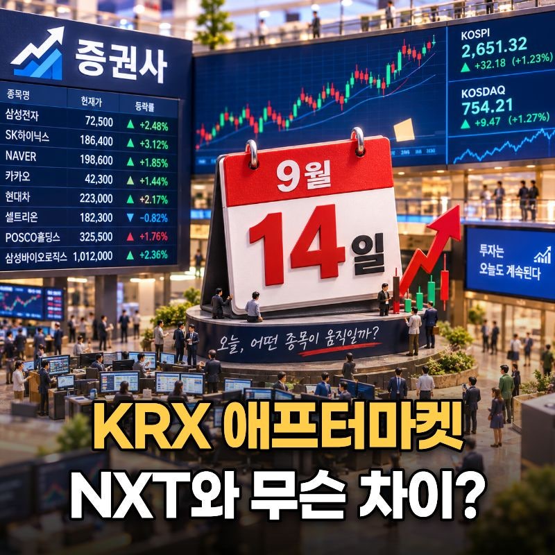 애프터마켓 "KRX vs NXT" 차이 완벽정리
