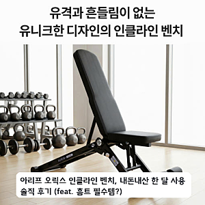 좁은 집에서 써본 아리프 오릭스 인클라인 벤치 한 달 사용기