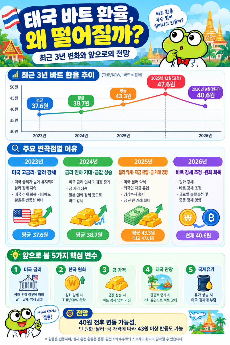 태국 바트 환율이 떨어지는 이유는? 최근 3년 변화와 앞으로의 전망