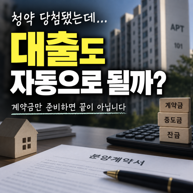 청약 당첨 후 대출 못 받으면? 계약 포기부터 중도금·잔금 대처법까지