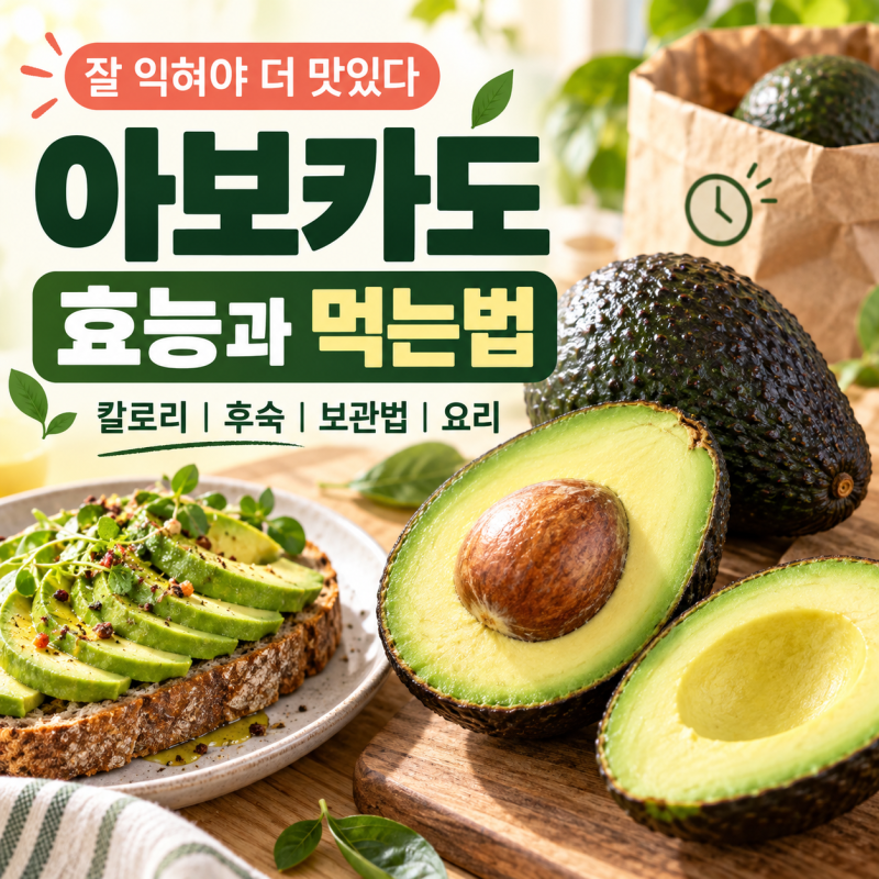 아보카도 효능과 먹는법｜칼로리·후숙·보관법·요리 총정리