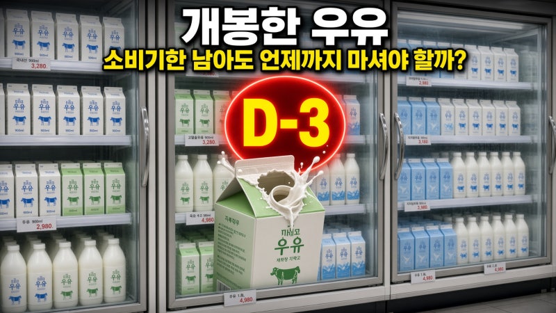 개봉한 우유 소비기한 남아도 언제까지 마셔야 할까?