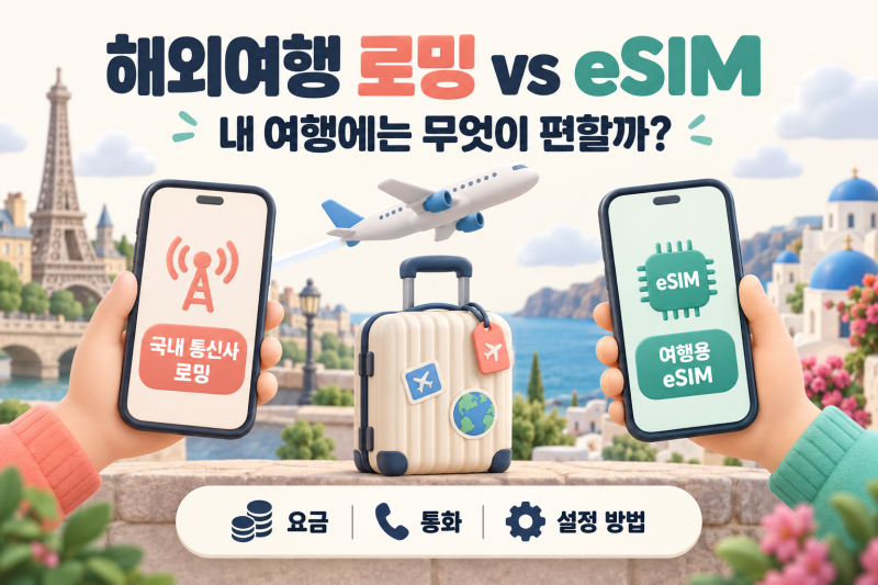 해외여행 로밍 vs 이심(eSIM), 싼 것만 고르면 후회? 장단점부터 설정 방법까지