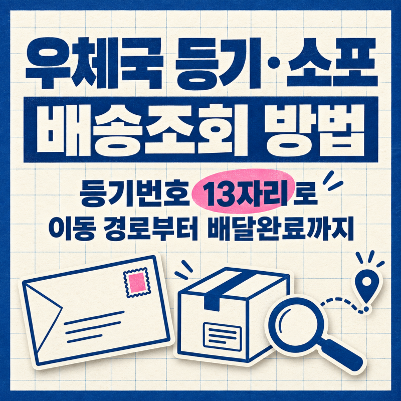 우체국 등기·소포 배송조회 방법, 등기번호부터 배달완료 확인까지